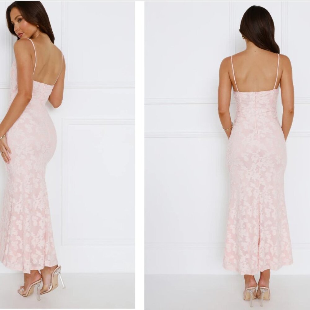 Hello Molly Pink Floral Maxi Dress-8 - Picture 10 of 15